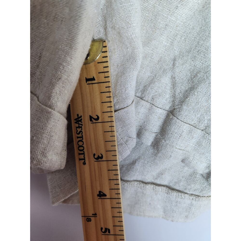 Old Navy Linen Blend High Rise Cuffed Shorts women's M Pockets beachy minimalist - Picture 9 of 9